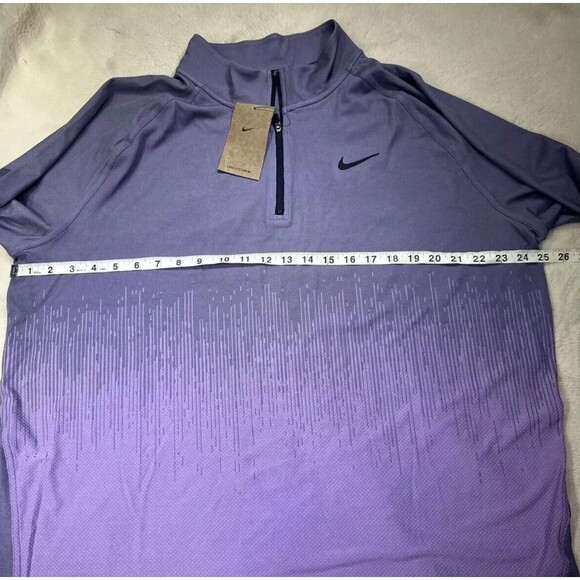 Nike Tour Men's Dri-FIT ADV 1/2-Zip Golf Top Jerse Size XL FD5833-509 Purple NEW - Picture 16 of 16